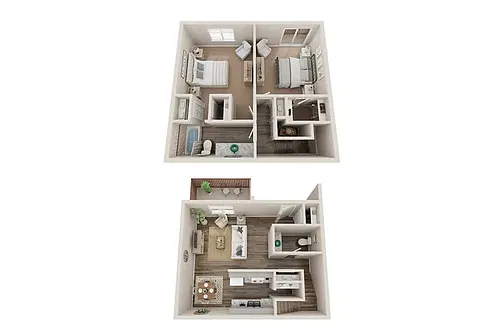 Floor plan 2x1.5TH WD R