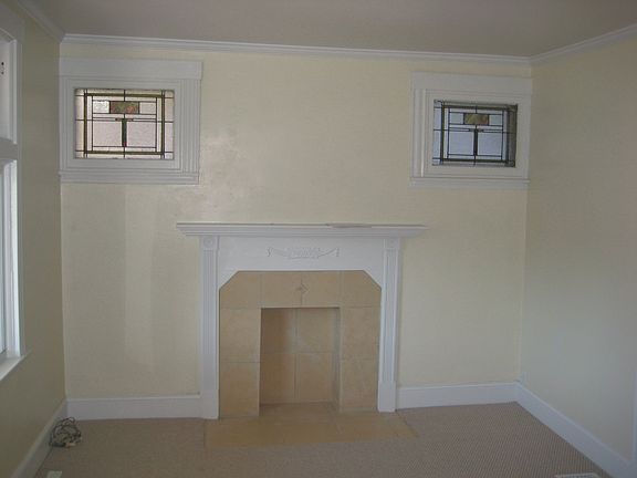 New ceramic fireplace and mantle.