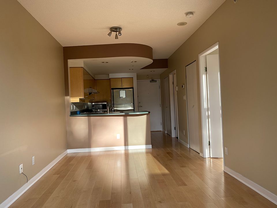 View from the lounge into the kitchen area.