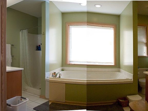 master bathroom shower  + jacuzzi tub