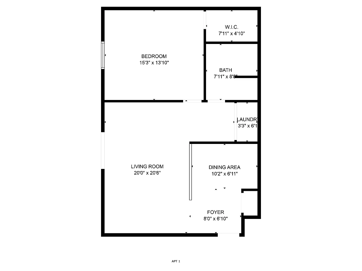 Floor plan Ebenezer Luxe - 1 bedroom