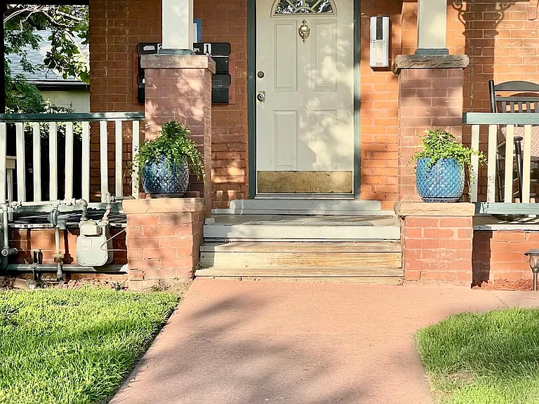 Entry door (secure door with intercom and entry buzzer)