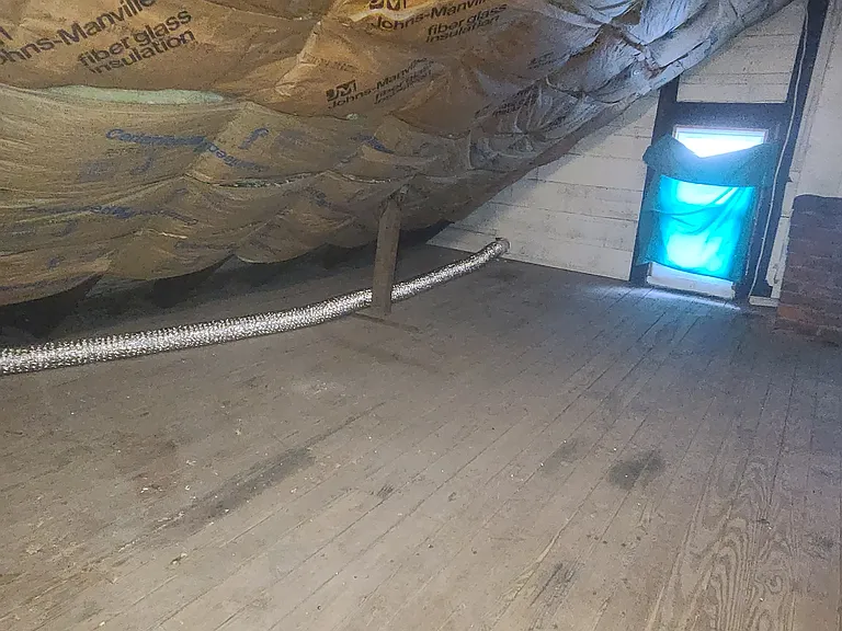 Unfinished attic for storage