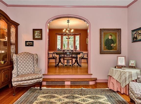 Notice the graceful and inviting way the formal dining room calls you to come in.