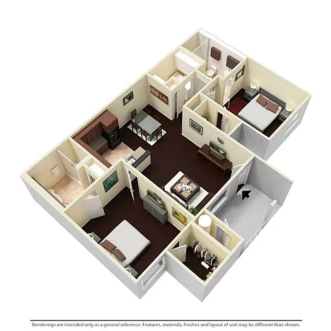 Floor plan 2X2 D