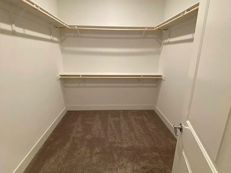 Master bedroom walk in closet