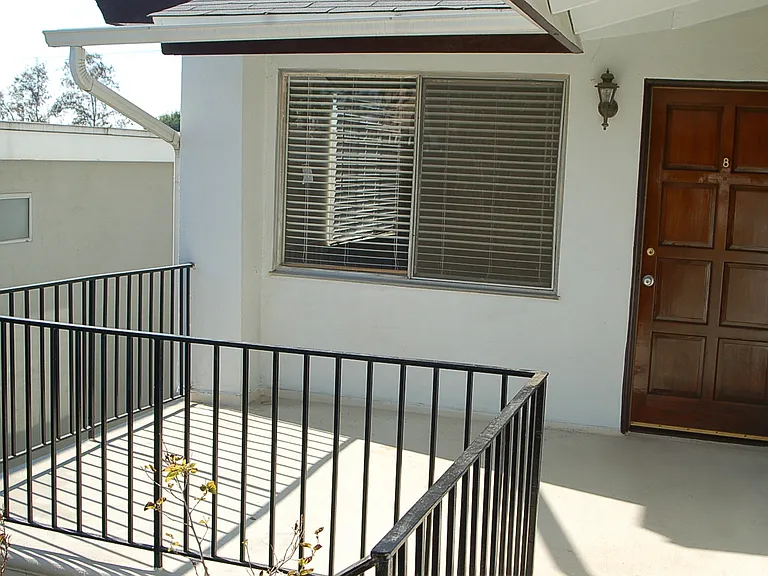 Unit #8 entrance and exclusive patio