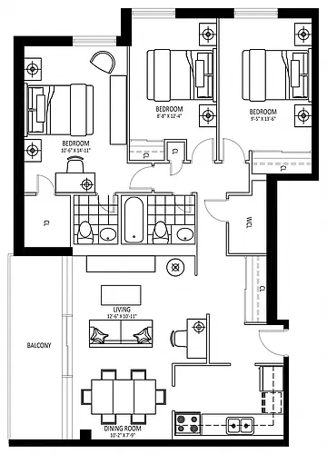 Floor plan 378 Vine - Plan E