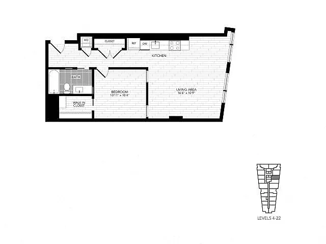 Floor plan 1K