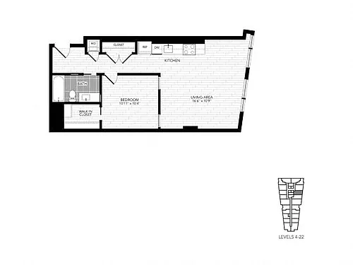 Floor plan 1K