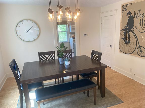 Modest dining area off the the kitchen.