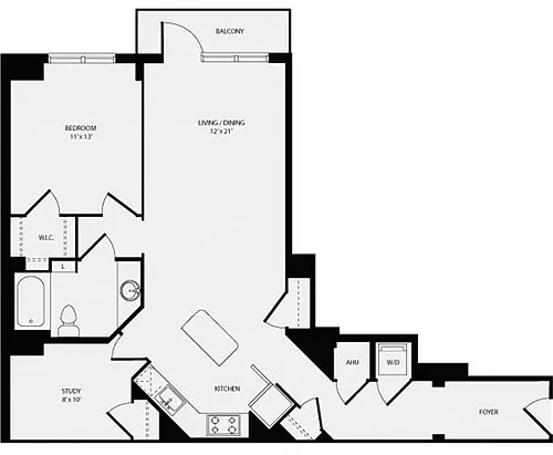 Floor plan 1 Bedroom FF