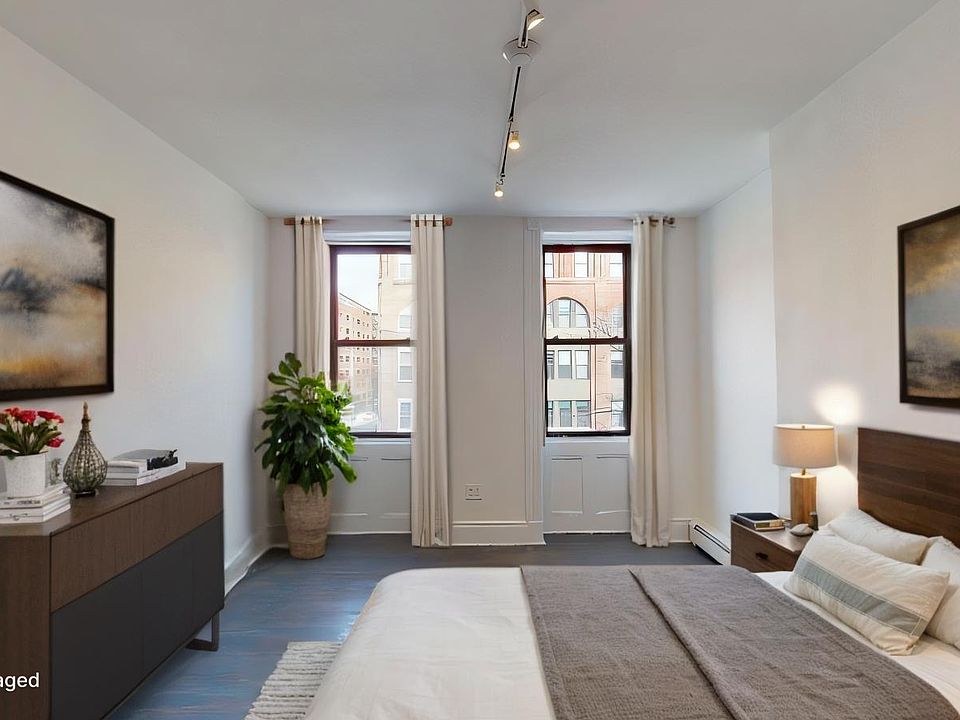 Bedroom staged