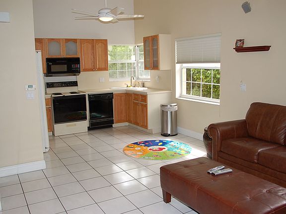 Open Kitchen flows to Family Room