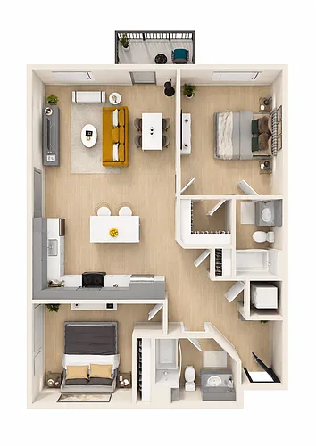 Floor plan B1 - Two Bedroom