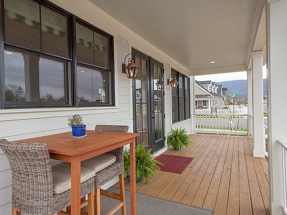 One of three covered porches