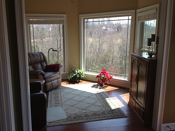 overlooking golf course