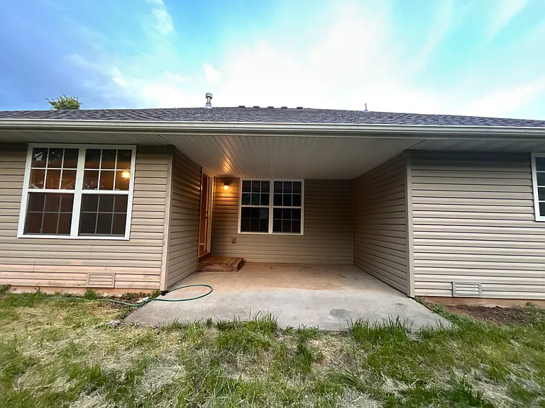 Covered back porch