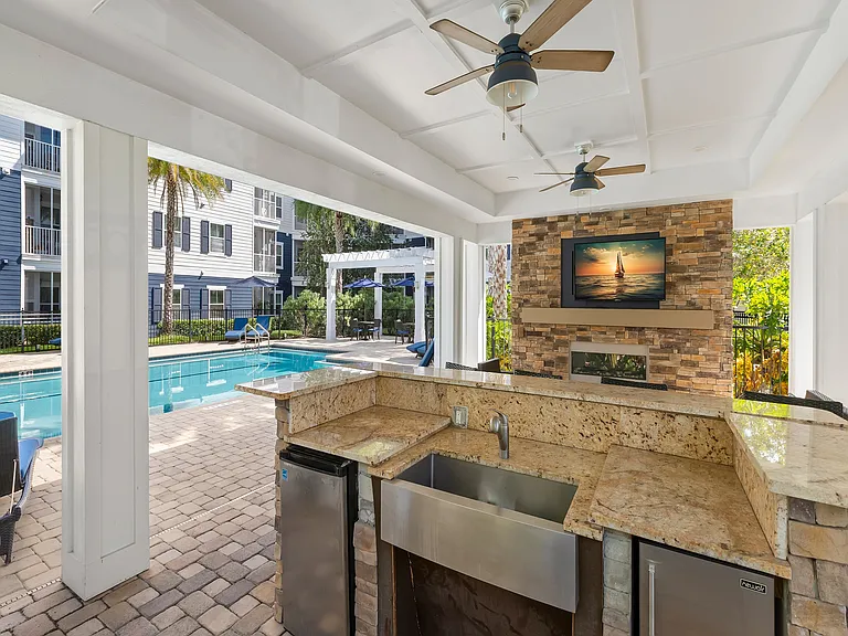 Wet area with pool view