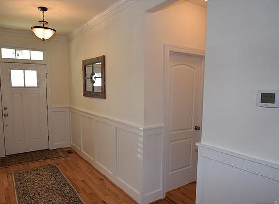 Custom wainscot and crown mouldings