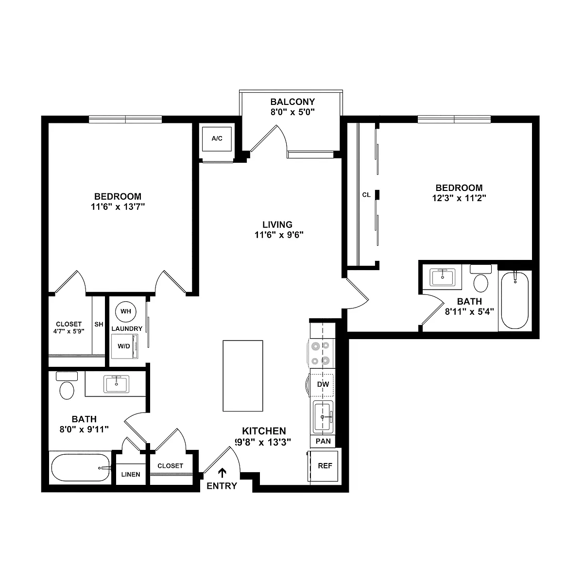 Floor plan 2X2-841