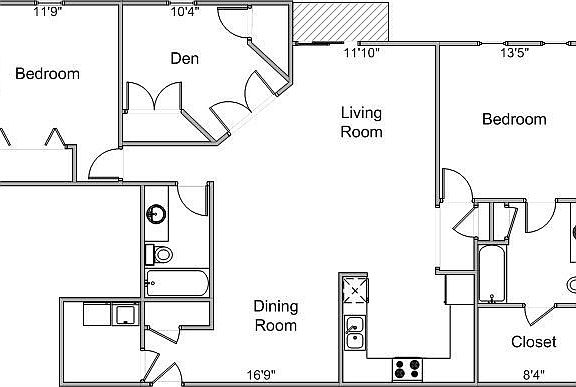 Main Floorplan For 5831 Lupine Ln #312