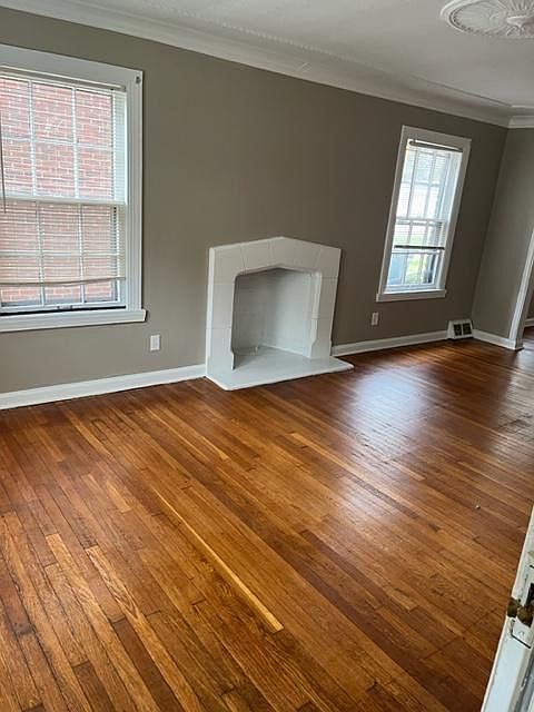 Living room with fireplace