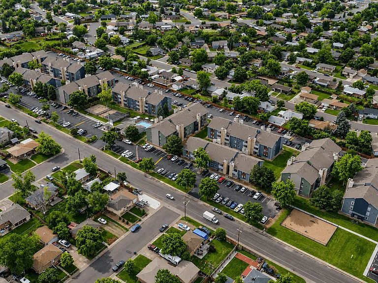 Aerial view at Hilltop View Apartments