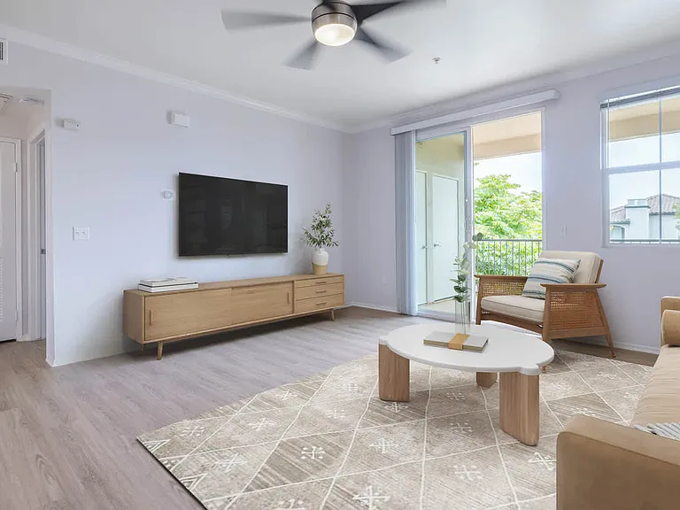 Living Room with Balcony and Hard Surface Flooring