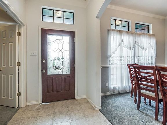 Beautiful glass door in the entry way