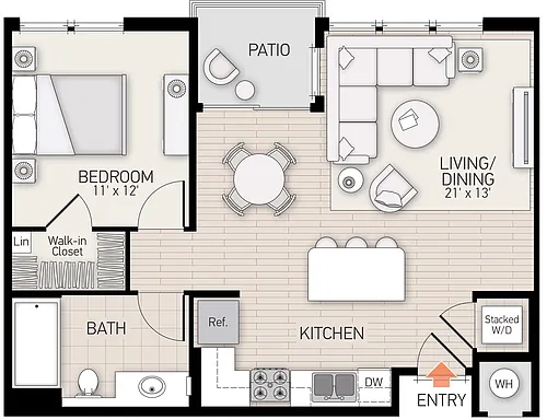 Floor plan River View II - Plan F