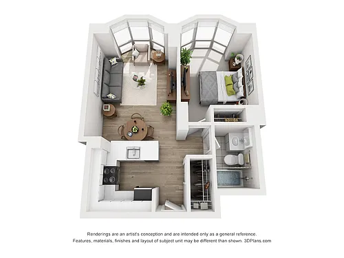 Floor plan One Bedroom G