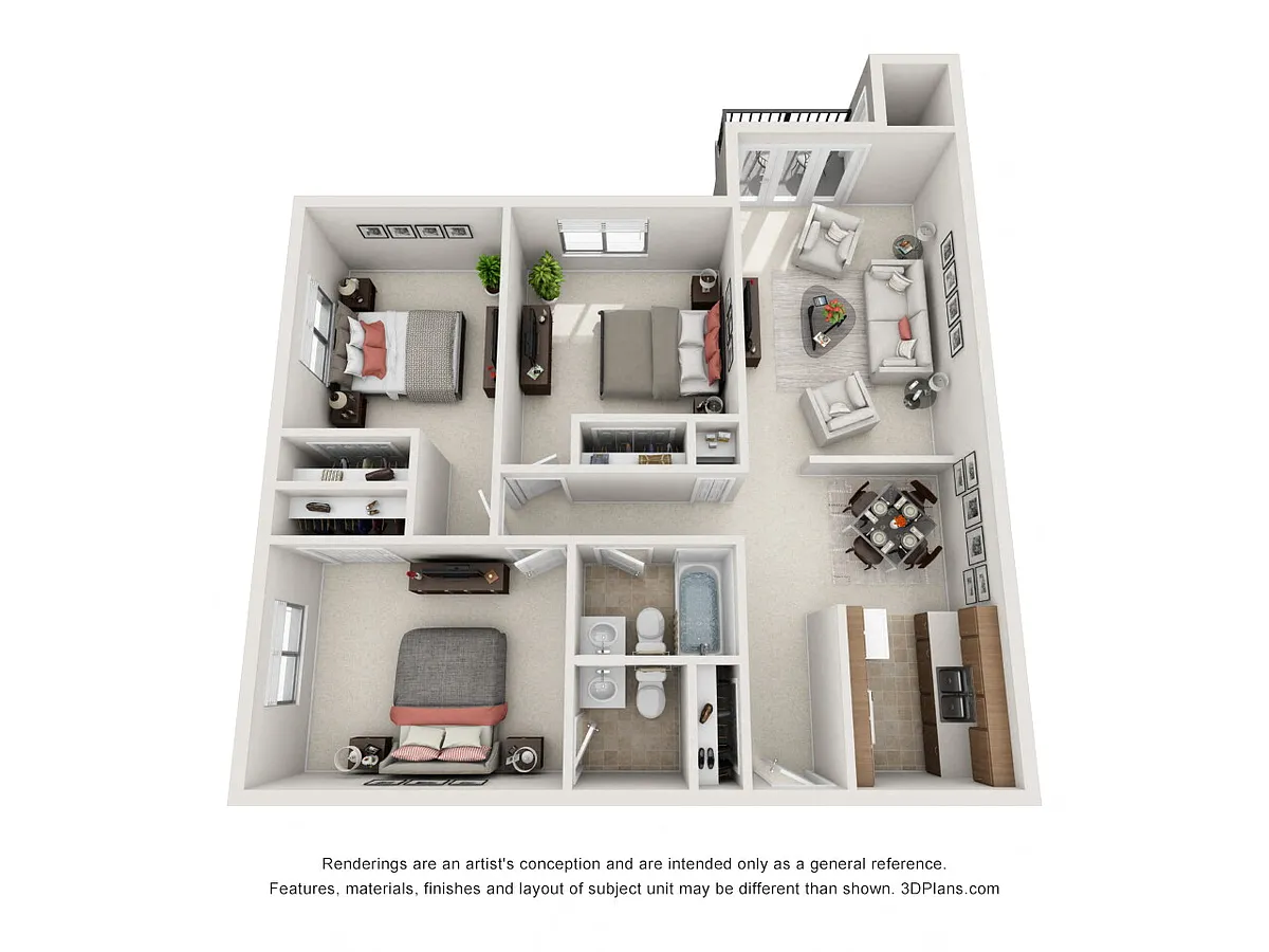 Floor plan Three Bedroom