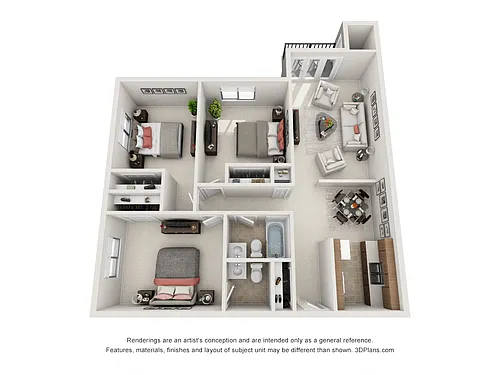 Floor plan Three Bedroom