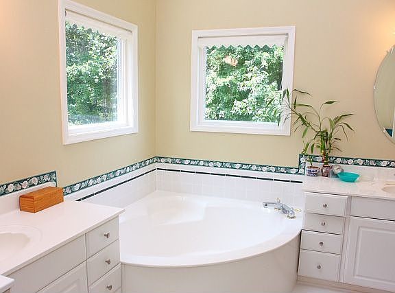 master bath with separate tub