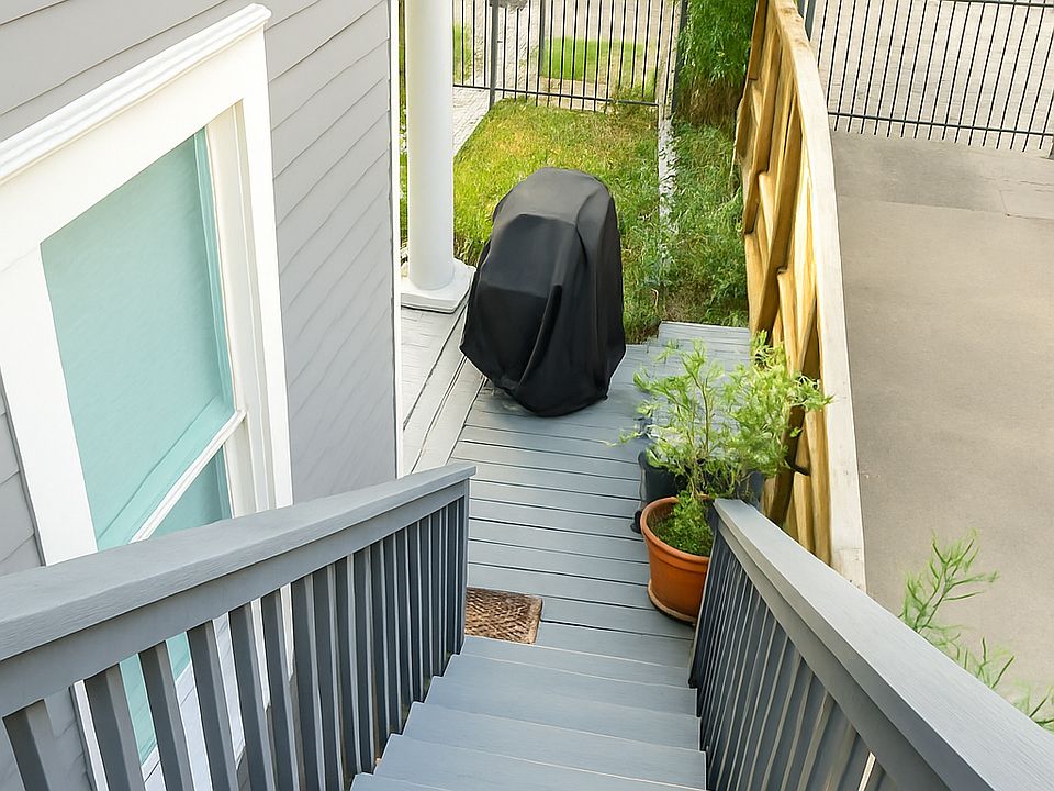 Stairs leading down from the Upstairs Unit