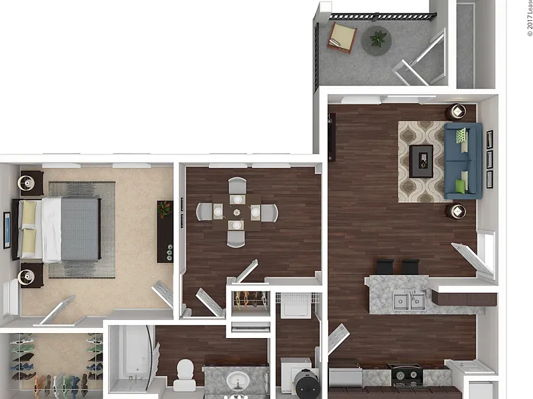 A3: Beds - 1: Baths - 1: SqFt Range - 750 to 750