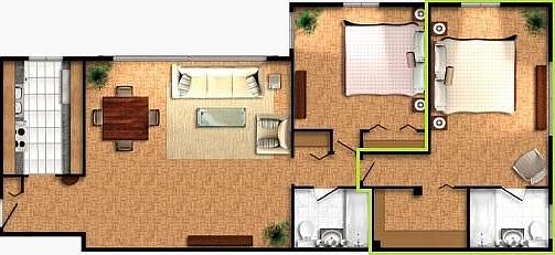 Green Lined Area
