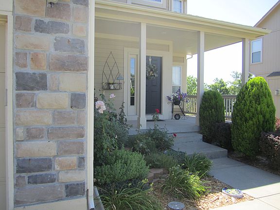 Front porch and roses