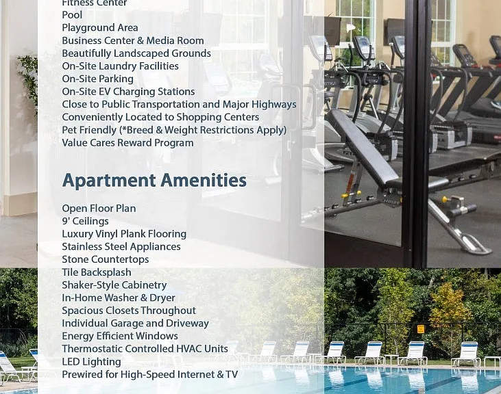 Community Amenities and Apartment Features