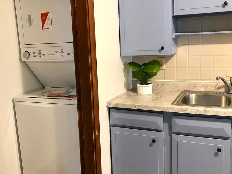 Full size washer and dryer.