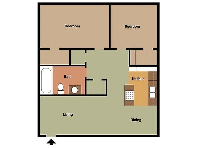 Floor plan 850 sqft