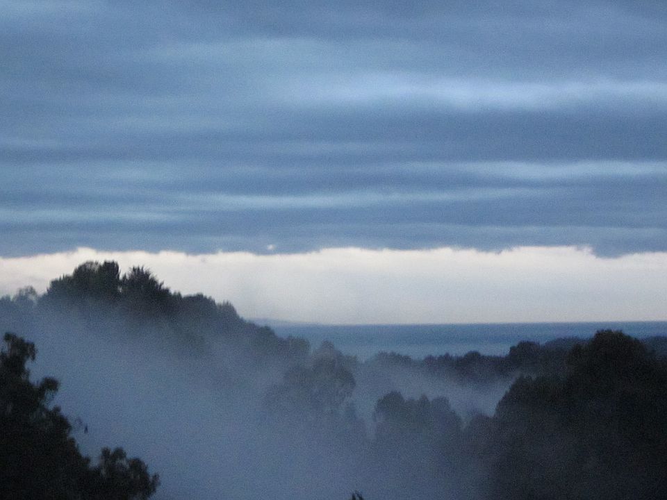 View of ocean in January