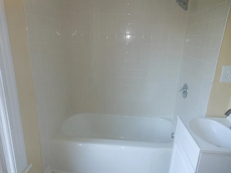 Refinished, renovated bathroom and shower.