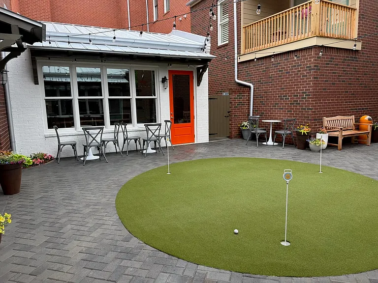 Patience Coffee will open this summer in Carroll Street Courtyard, which features a community putting green.