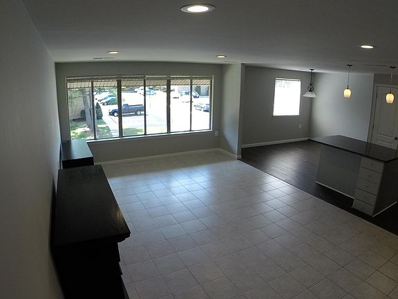 open living/dining/kitchen area