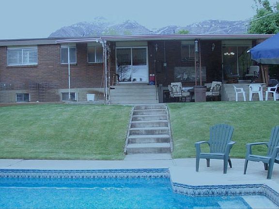 Back, looking up from pool