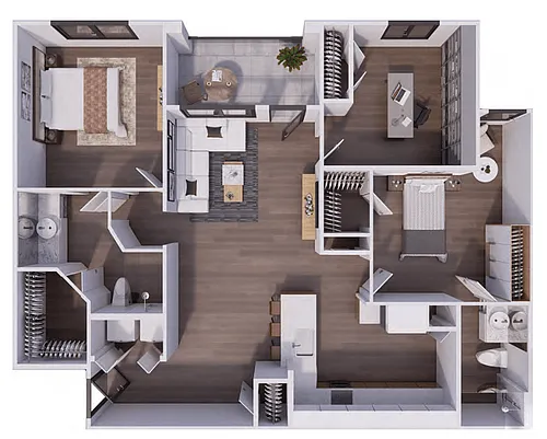 Floor plan PRIVATE COTTAGE - B2 With Den