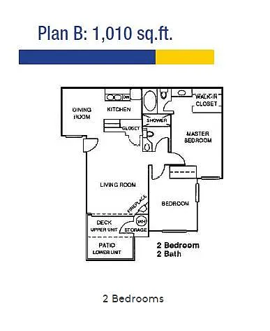 Floor plan 2 Bedroom 2 Bath