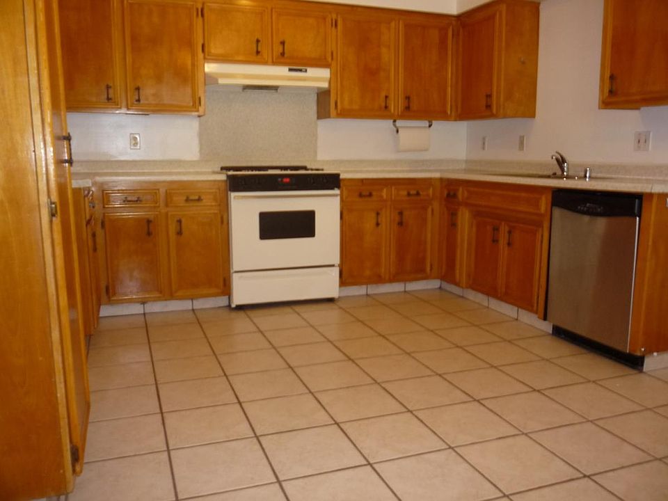 Kitchen with stove and dishwasher